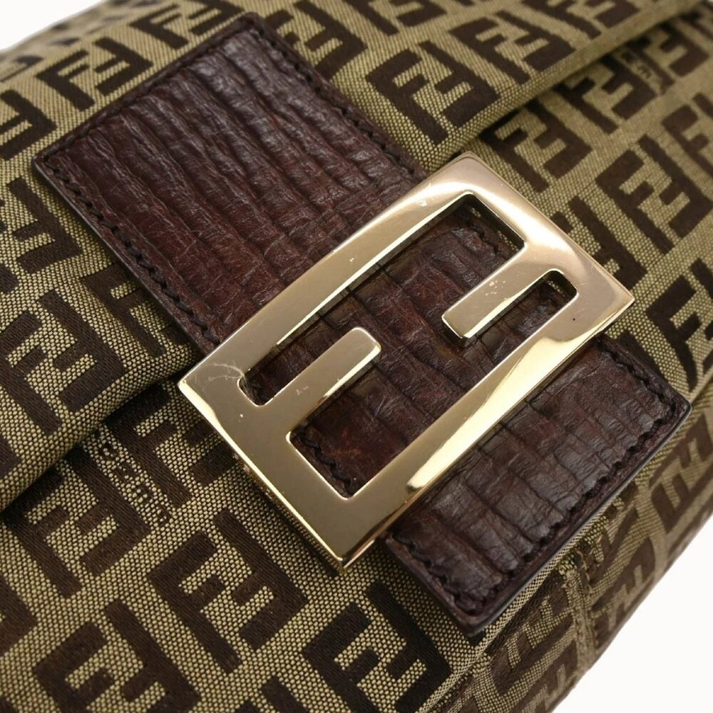 Fendi Beige Brown Zucchino Mamma Baguette Handbag 2288-8BR001-TN9-088 117230 - Picture 6 of 10